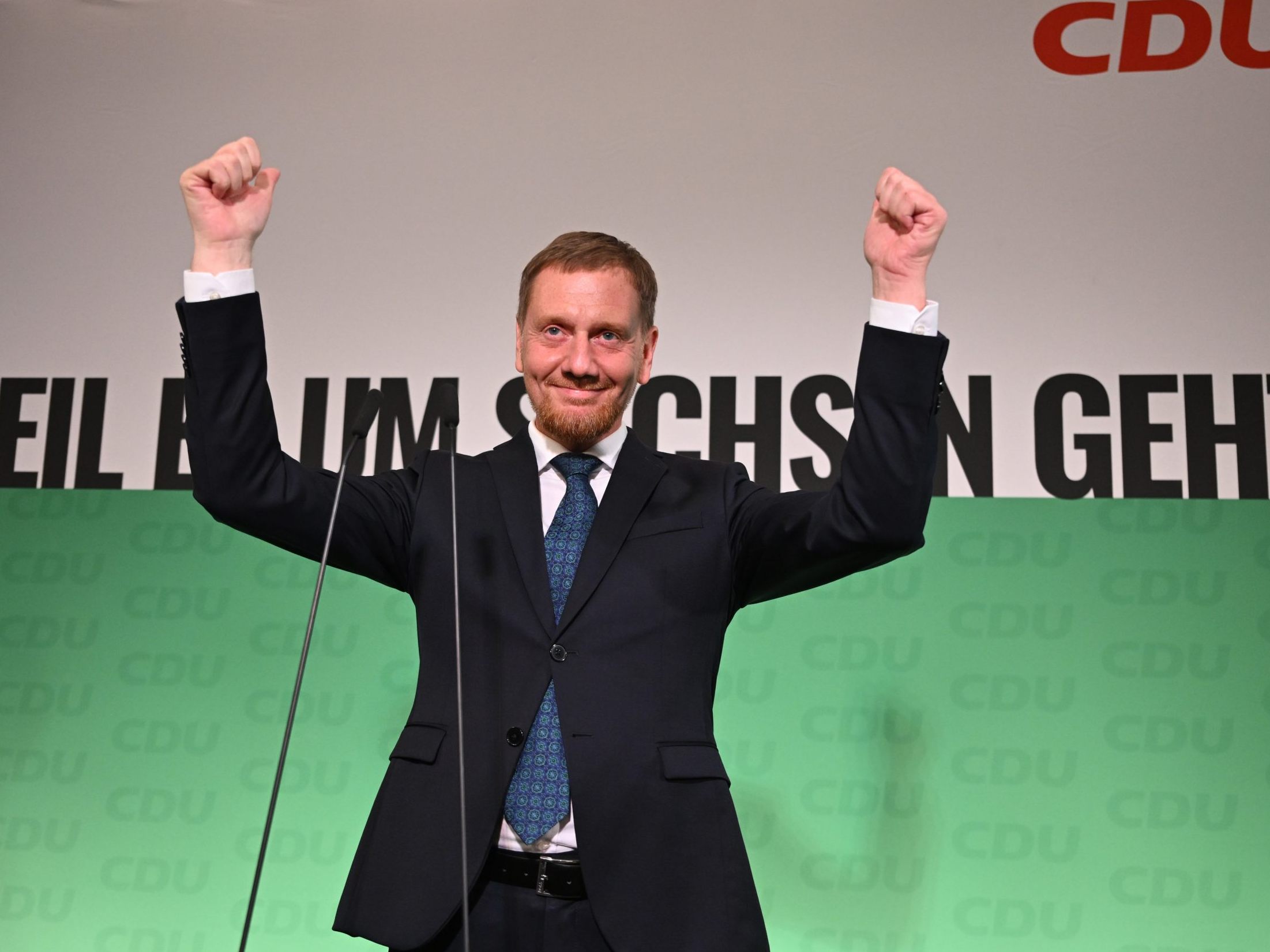 Michael Kretschmer (CDU), amtierender Ministerpräsident von Sachsen und Spitzenkandidat.