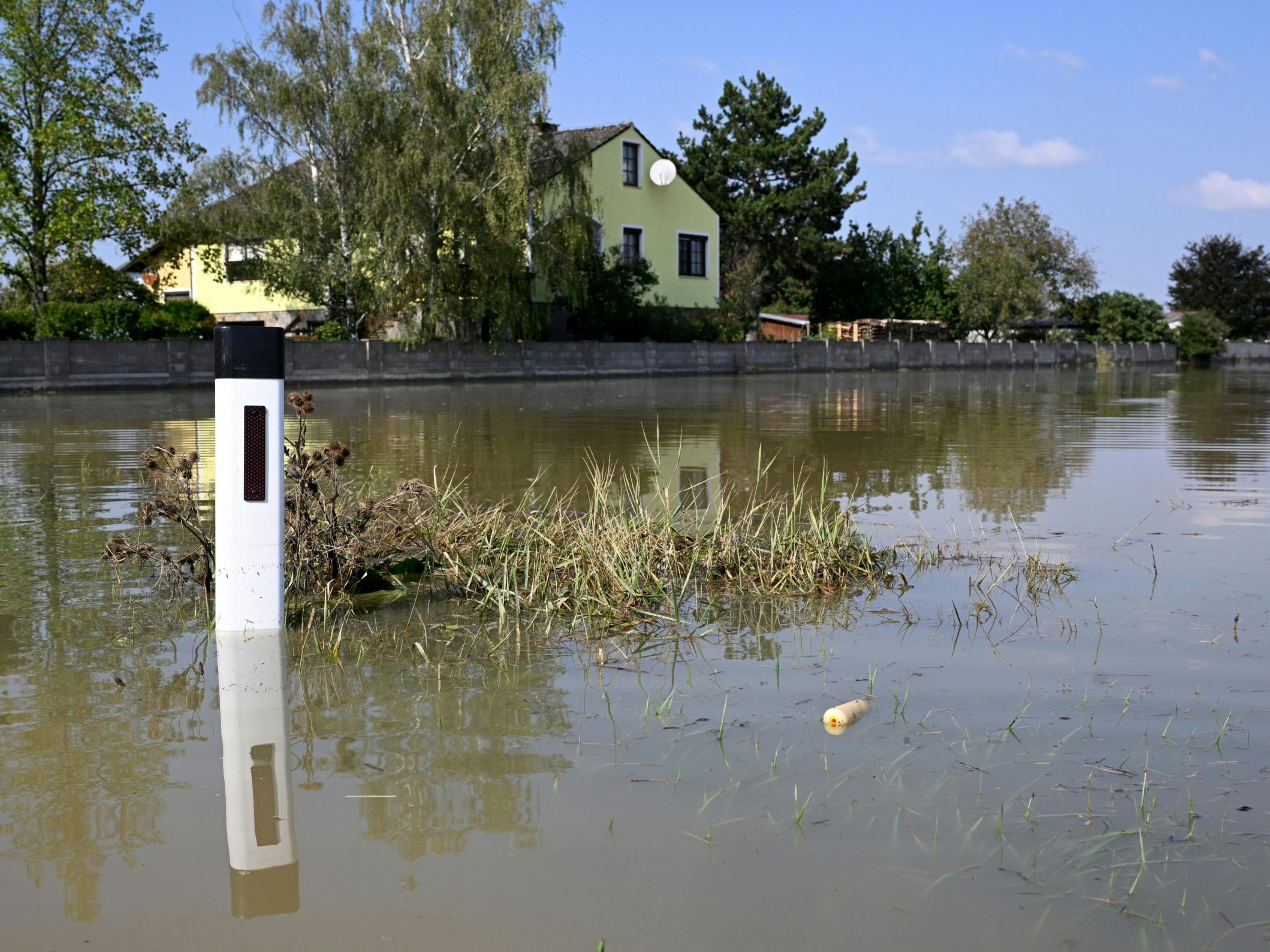 Ein Bild der Hochwasserlage in Niederösterreich am 18. September.