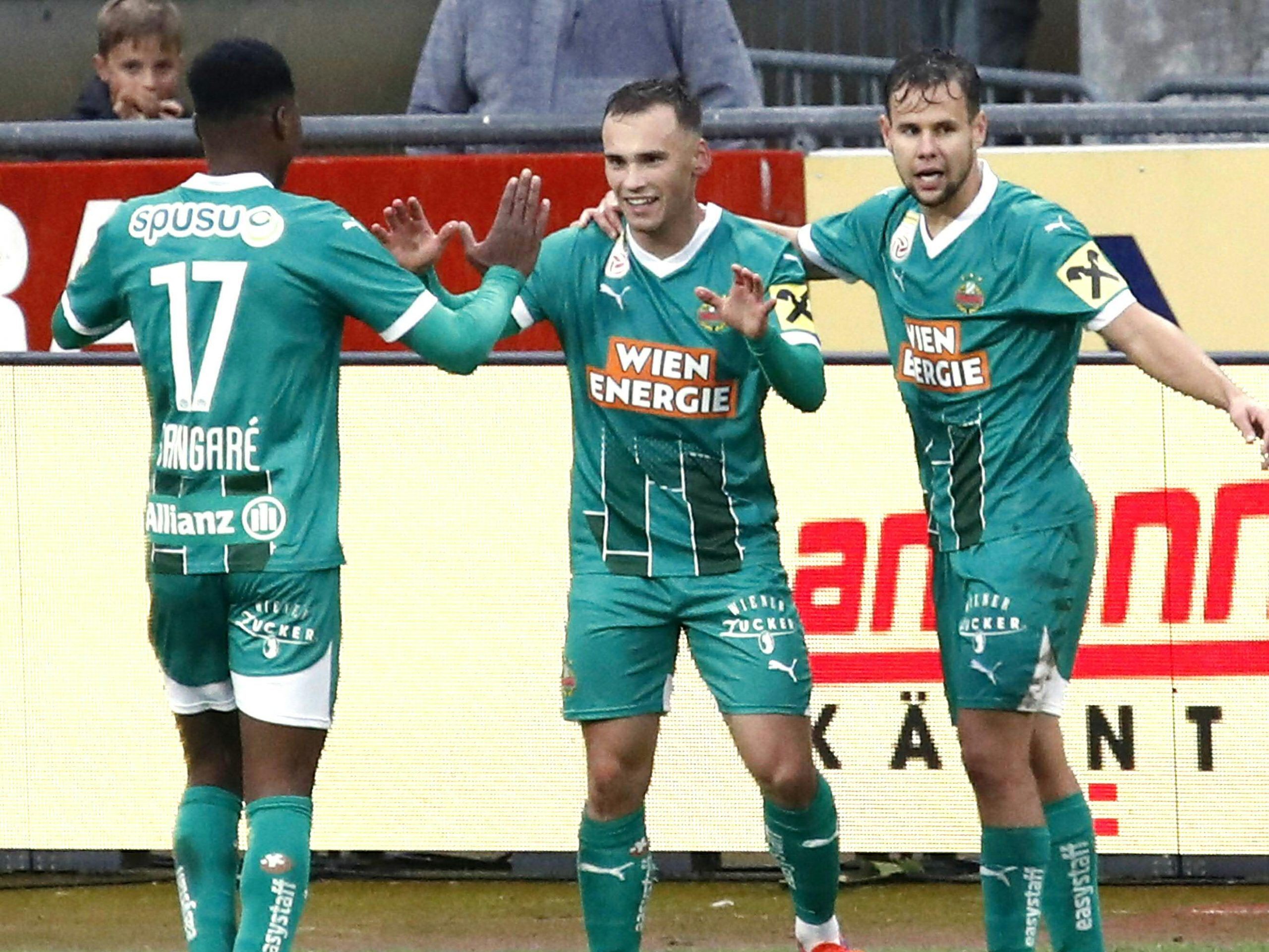 Rapid Wien und der WAC trennten sich 1:1. Rapid Wien und der WAC trennten sich 1:1.