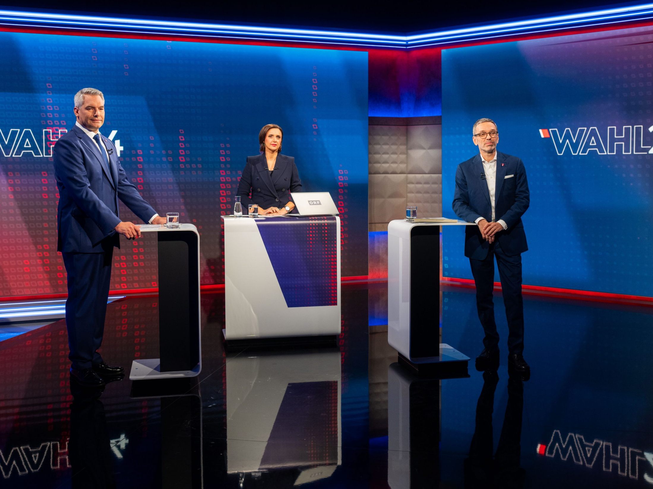 TV-Duell mit Nehammer und Kickl vor Nationalratswahl.