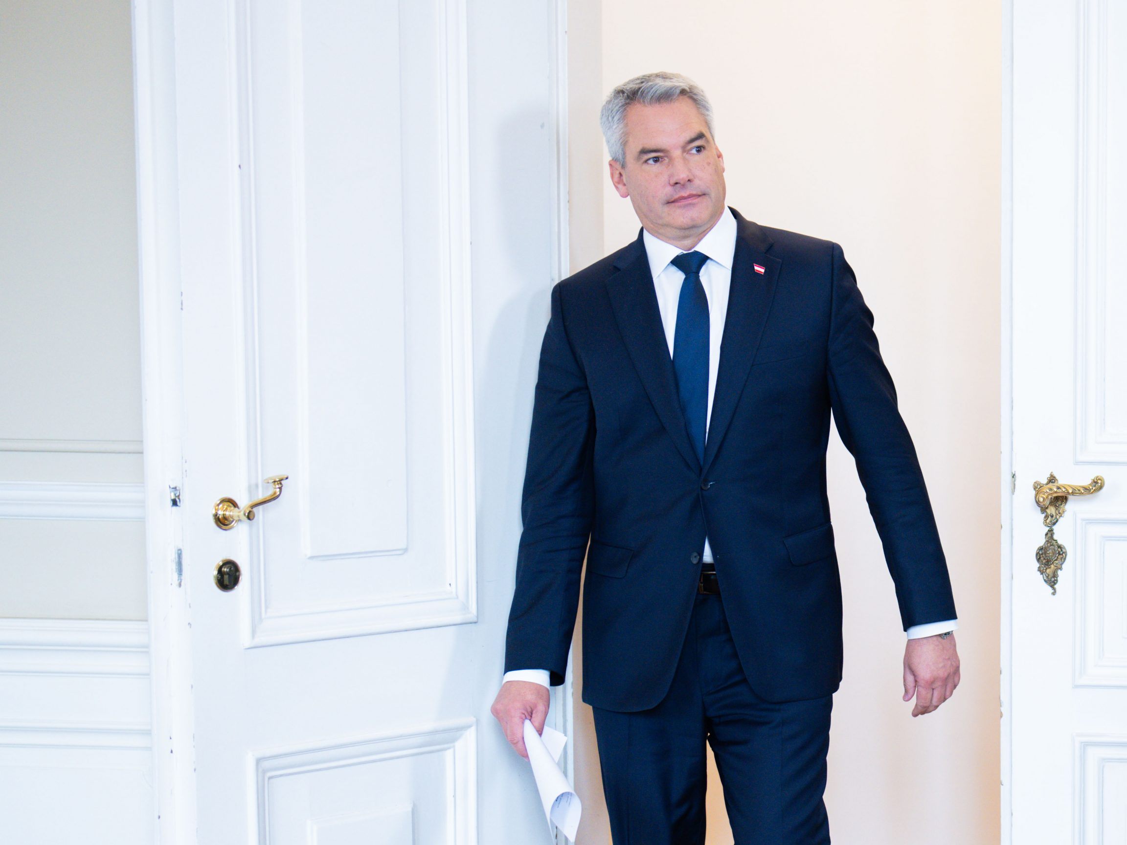 "Trotz der größten Krisen der Zweiten Republik haben wir 85 Prozent des Regierungsprogramms umgesetzt", so Bundeskanzler Nehammer vor der Nationalratswahl. "Trotz der größten Krisen der Zweiten Republik haben wir 85 Prozent des Regierungsprogramms umgesetzt", so Bundeskanzler Nehammer vor der Nationalratswahl.