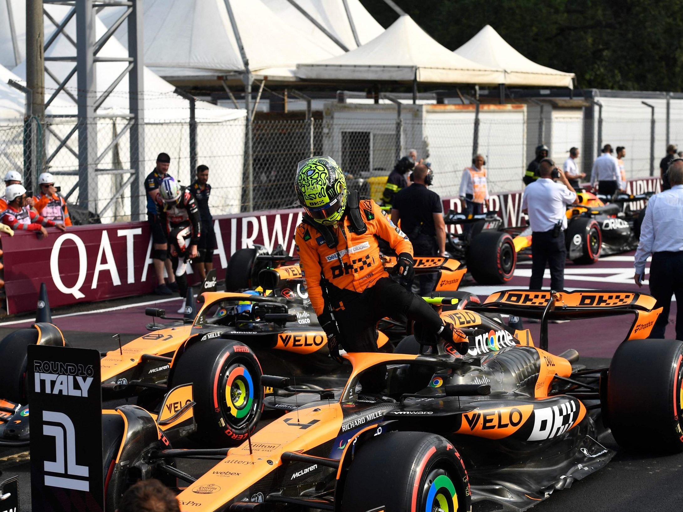 Der formstarke Lando Norris holte sich in Monza die nächste Pole-Position. Der formstarke Lando Norris holte sich in Monza die nächste Pole-Position.