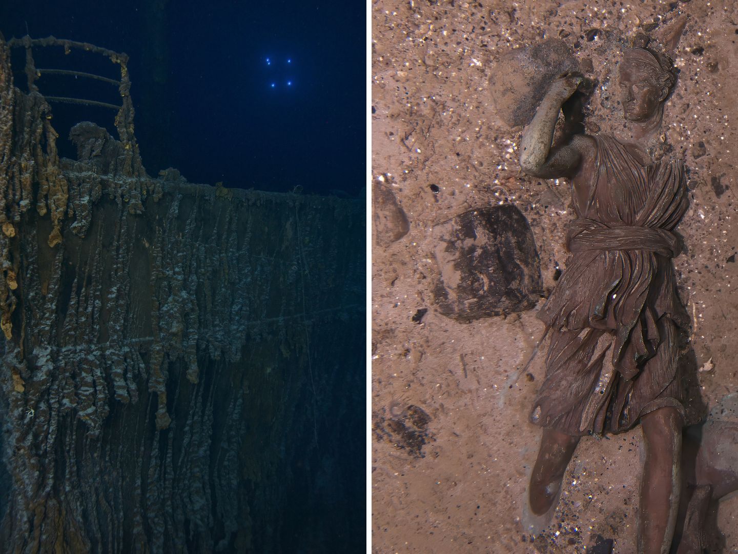 Die "Titanic" fällt auseinander. Die "Titanic" fällt auseinander.