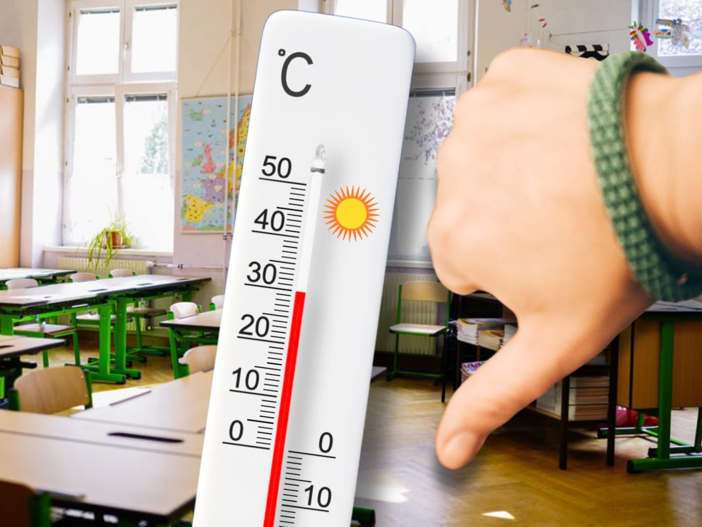 Hohe Temperaturen in Klassenzimmern machen Wiener Schülern zu schaffen. Hohe Temperaturen in Klassenzimmern machen Wiener Schülern zu schaffen.