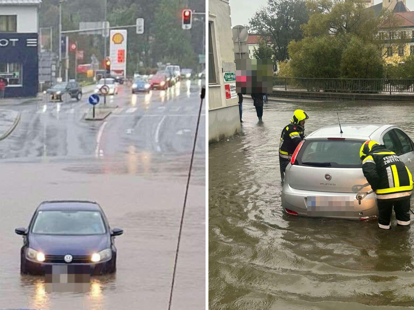 Überflutungen in Zwettl. Überflutungen in Zwettl.