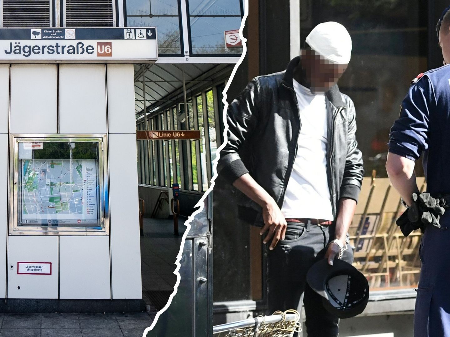 Die Polizei nahm bei der U6-Station Jägerstraße einen Dealer fest. Die Polizei nahm bei der U6-Station Jägerstraße einen Dealer fest.