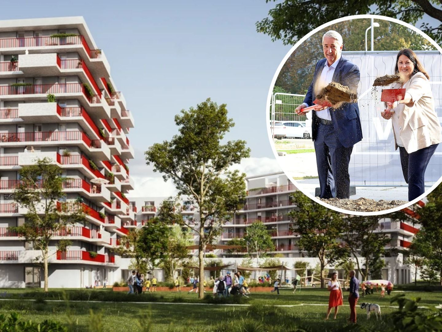 In der Donaustadt wird bis Herbst 2026 ein neuer Gemeindebau errichtet.
