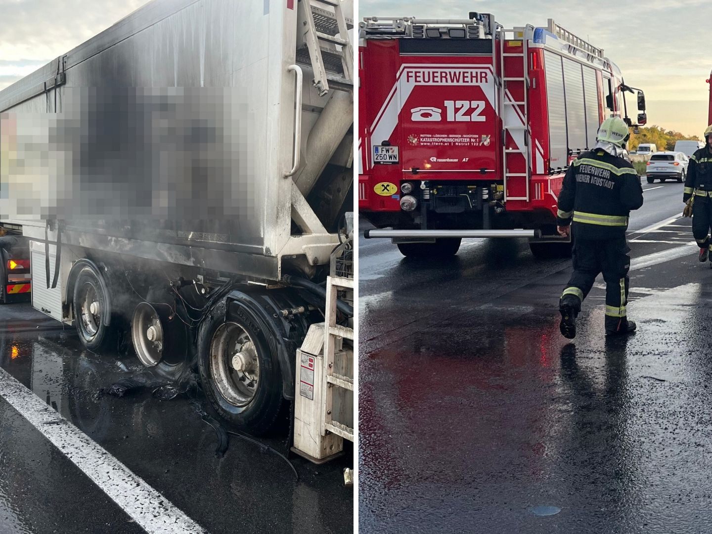 Feuerwehr war auf A2 im Einsatz.