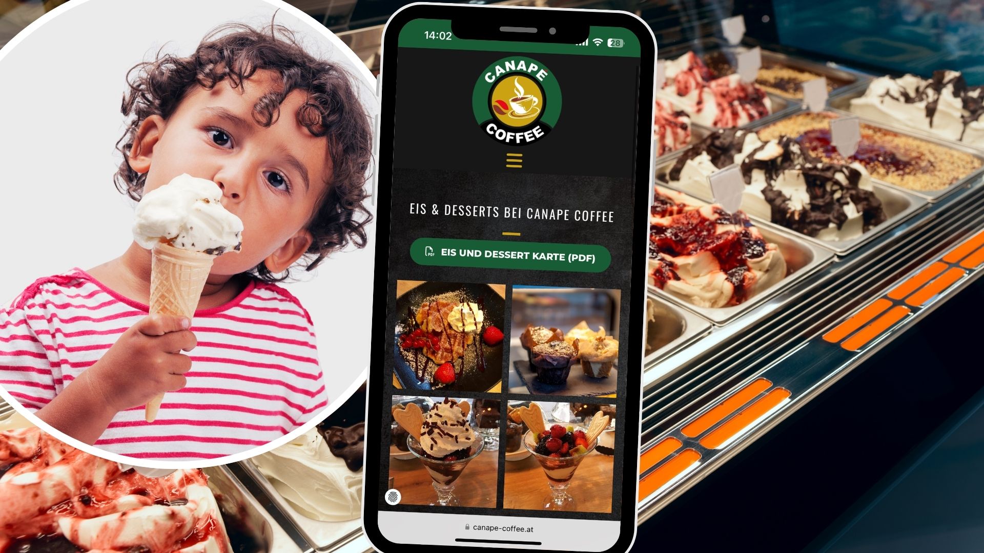 Das Canapé Coffee in Götzis ist bekannt für seine hochwertigen Dessert- und Eisspezialitäten, die aus besten Zutaten und mit Liebe zum Detail hergestellt werden. Das Canapé Coffee in Götzis ist bekannt für seine hochwertigen Dessert- und Eisspezialitäten, die aus besten Zutaten und mit Liebe zum Detail hergestellt werden.