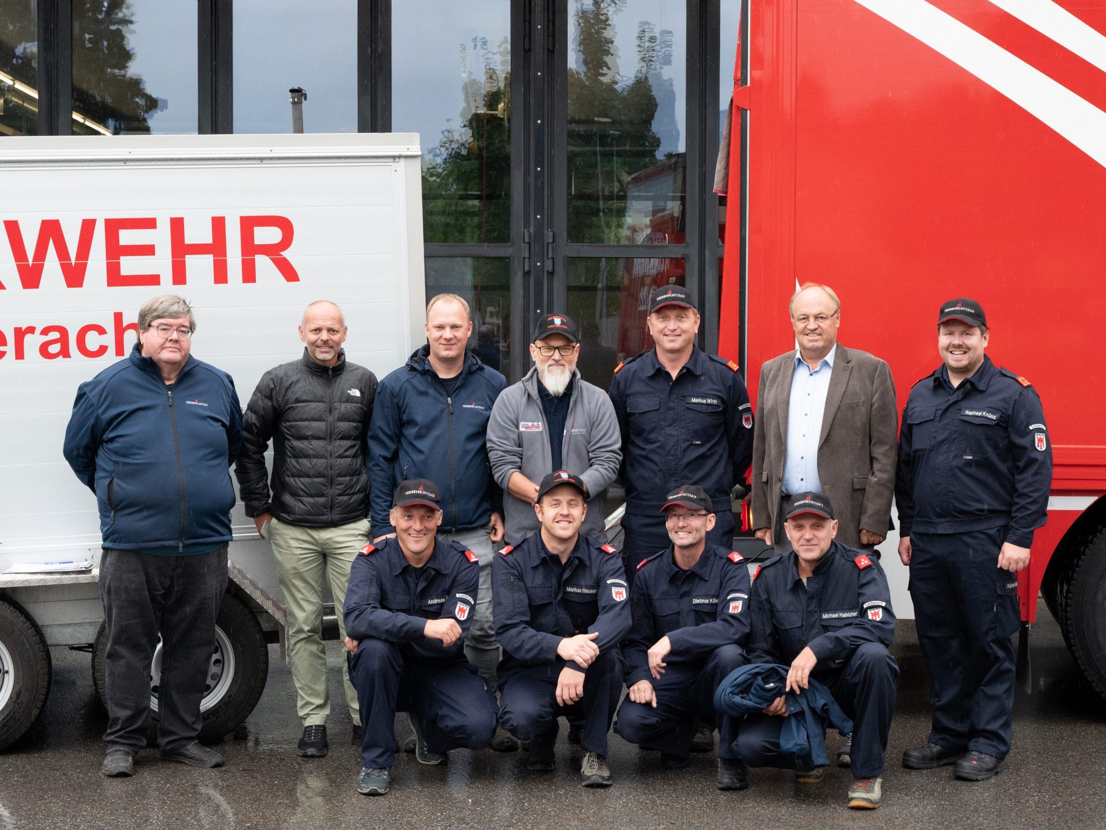 Ein Teil der Besatzung mit Bürgermeister Elmar Rhomberg. Ein Teil der Besatzung mit Bürgermeister Elmar Rhomberg.