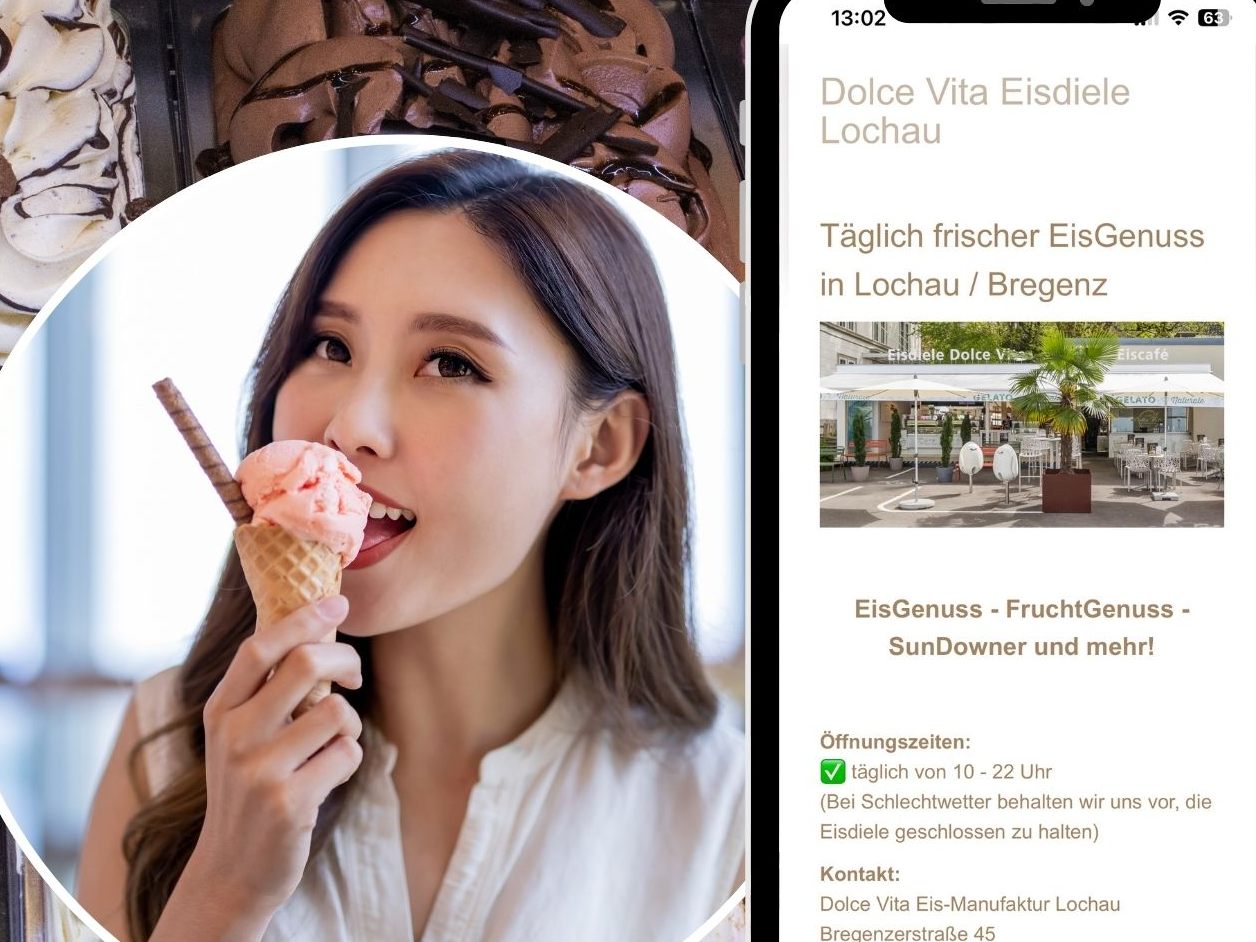 Die Dolce Vita Eisdiele in Lochau ist mehr als nur eine Eisdiele – sie ist ein Ort voller Tradition und Genuss. Die Dolce Vita Eisdiele in Lochau ist mehr als nur eine Eisdiele – sie ist ein Ort voller Tradition und Genuss.