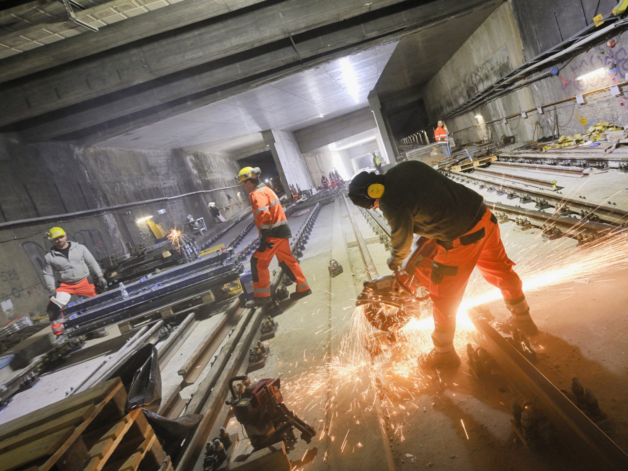 Bei der U5-Baustelle am Frankhplatz kam es zu einem Unfall.