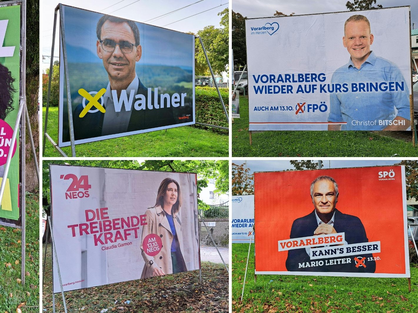 Die Parteien in Vorarlberg plakatierten rasch um Die Parteien in Vorarlberg plakatierten rasch um