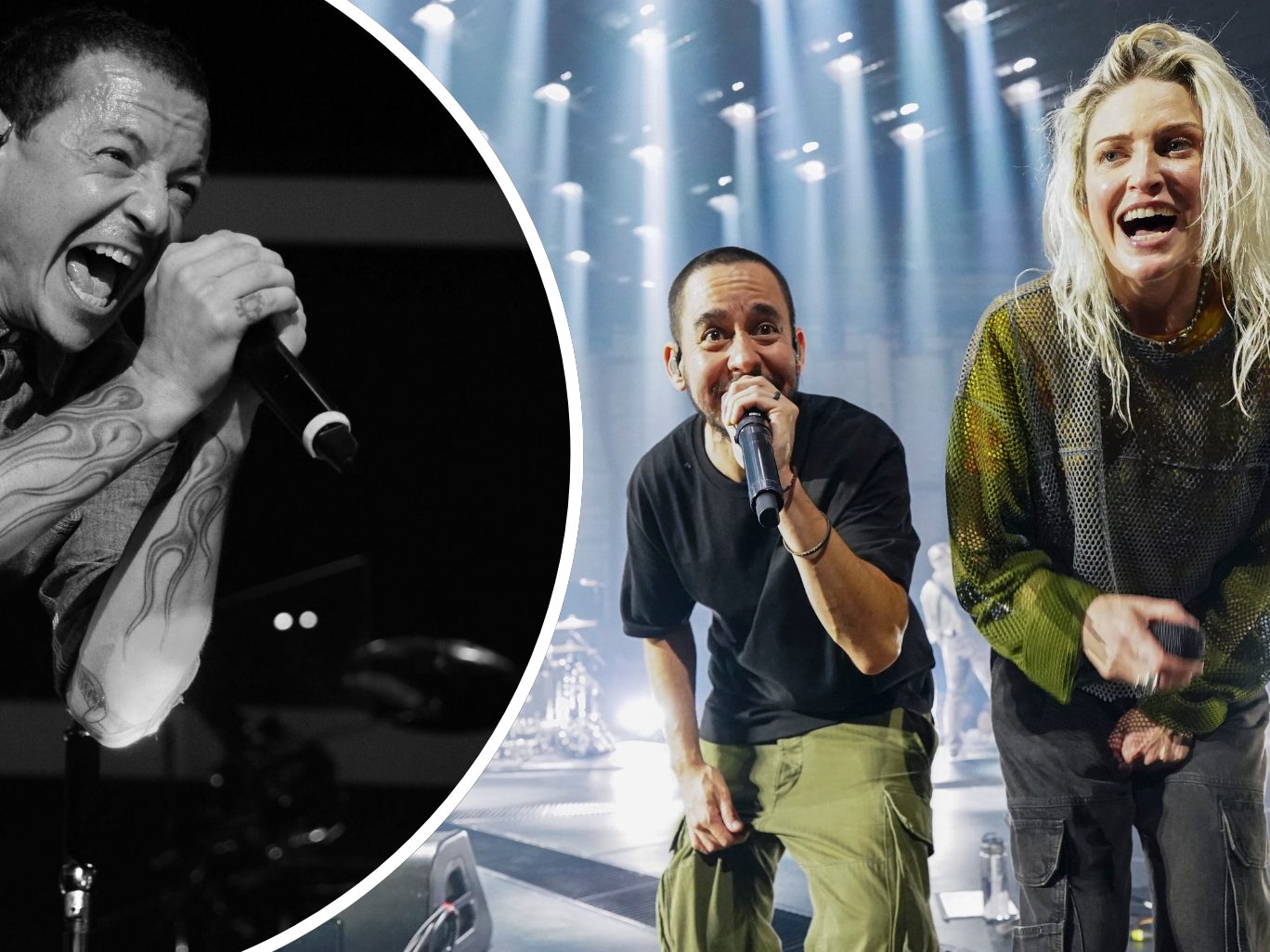 Linkin Park ist nach sieben Jahren zurück auf der Bühne. Sängerin Emily Armstrong übernimmt die Rolle der Lead-Sängerin. Linkin Park ist nach sieben Jahren zurück auf der Bühne. Sängerin Emily Armstrong übernimmt die Rolle der Lead-Sängerin.