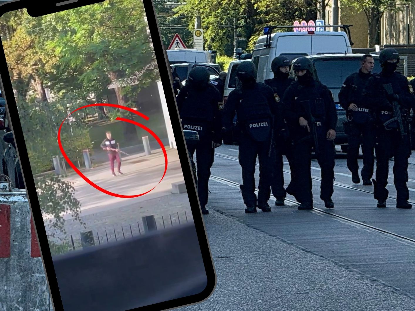 Täter (kleines Bild l.) war Salzburger mit bosnischen Wurzeln und in Österreich als Islamist amtsbekannt.