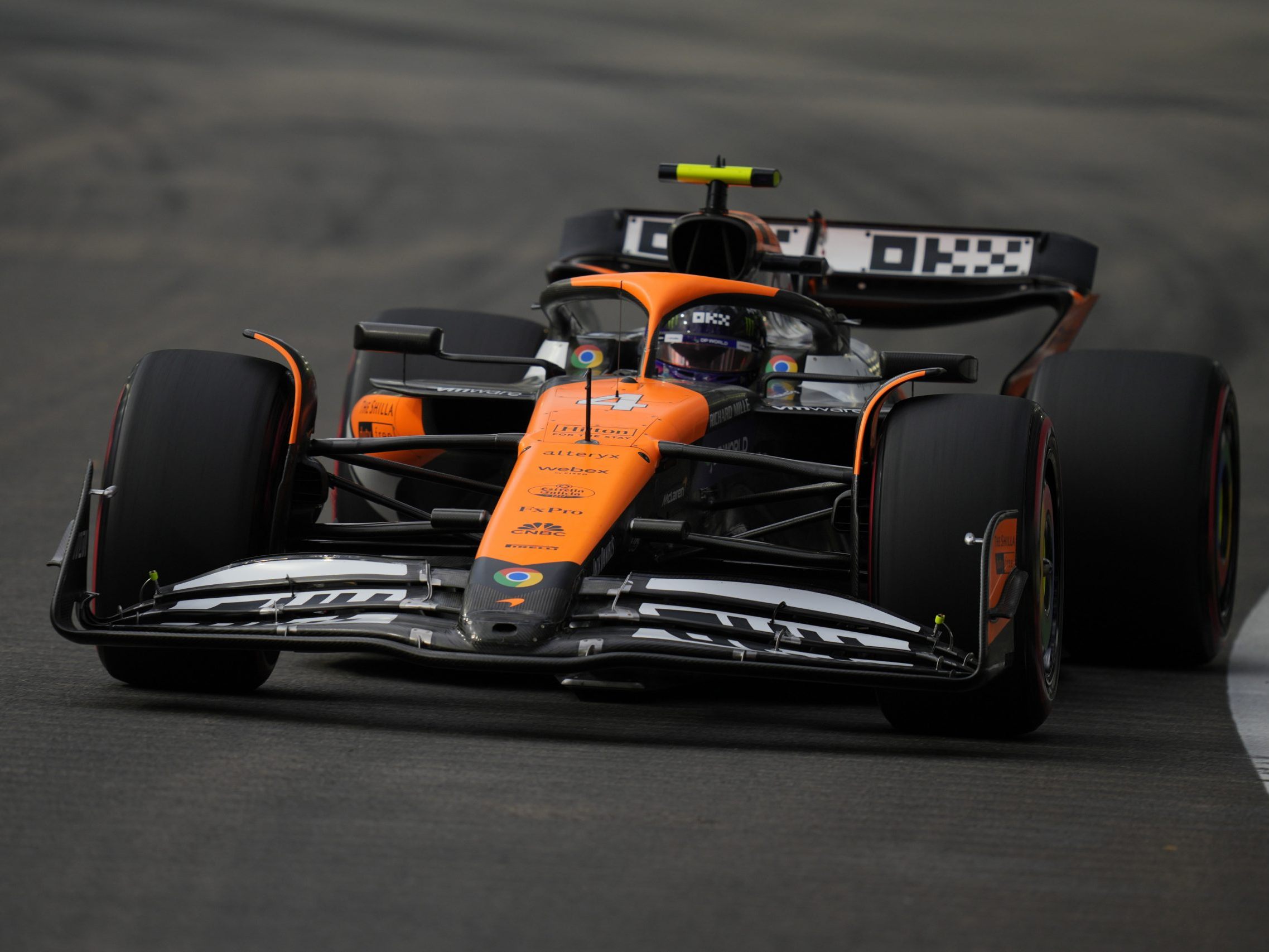 Lando Norris geht von der Pole Position ins Rennen.
