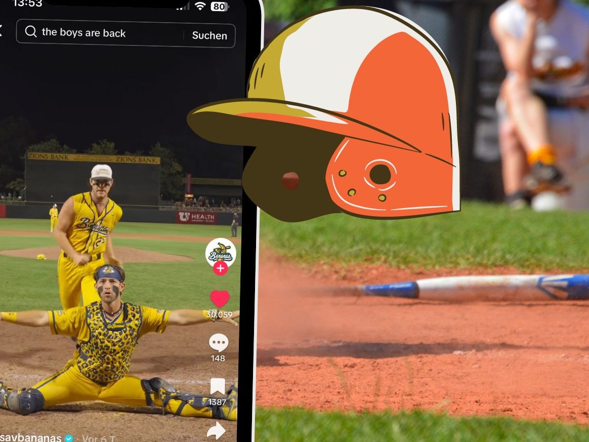 In einem neuen Video tanzen zwei Personen auf einem Baseballfeld der Savannah Bananas zu einem Song aus High School Musical.