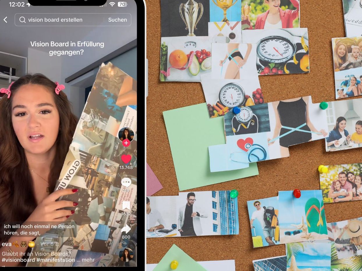 Vision Boards sind ein beliebtes Werkzeug, um Ziele und Wünsche visuell festzuhalten. Vision Boards sind ein beliebtes Werkzeug, um Ziele und Wünsche visuell festzuhalten.