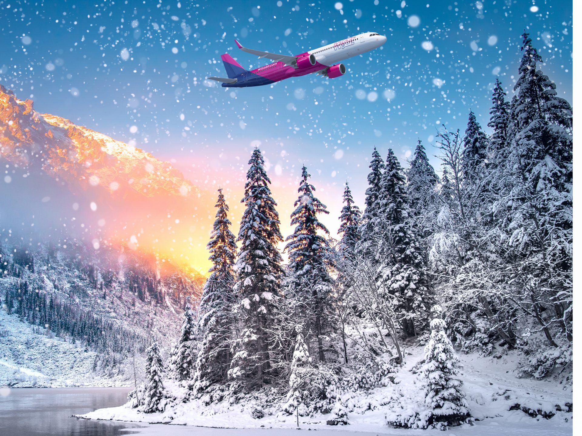 Mit Wizz Air geht's ab in den Winterurlaub.