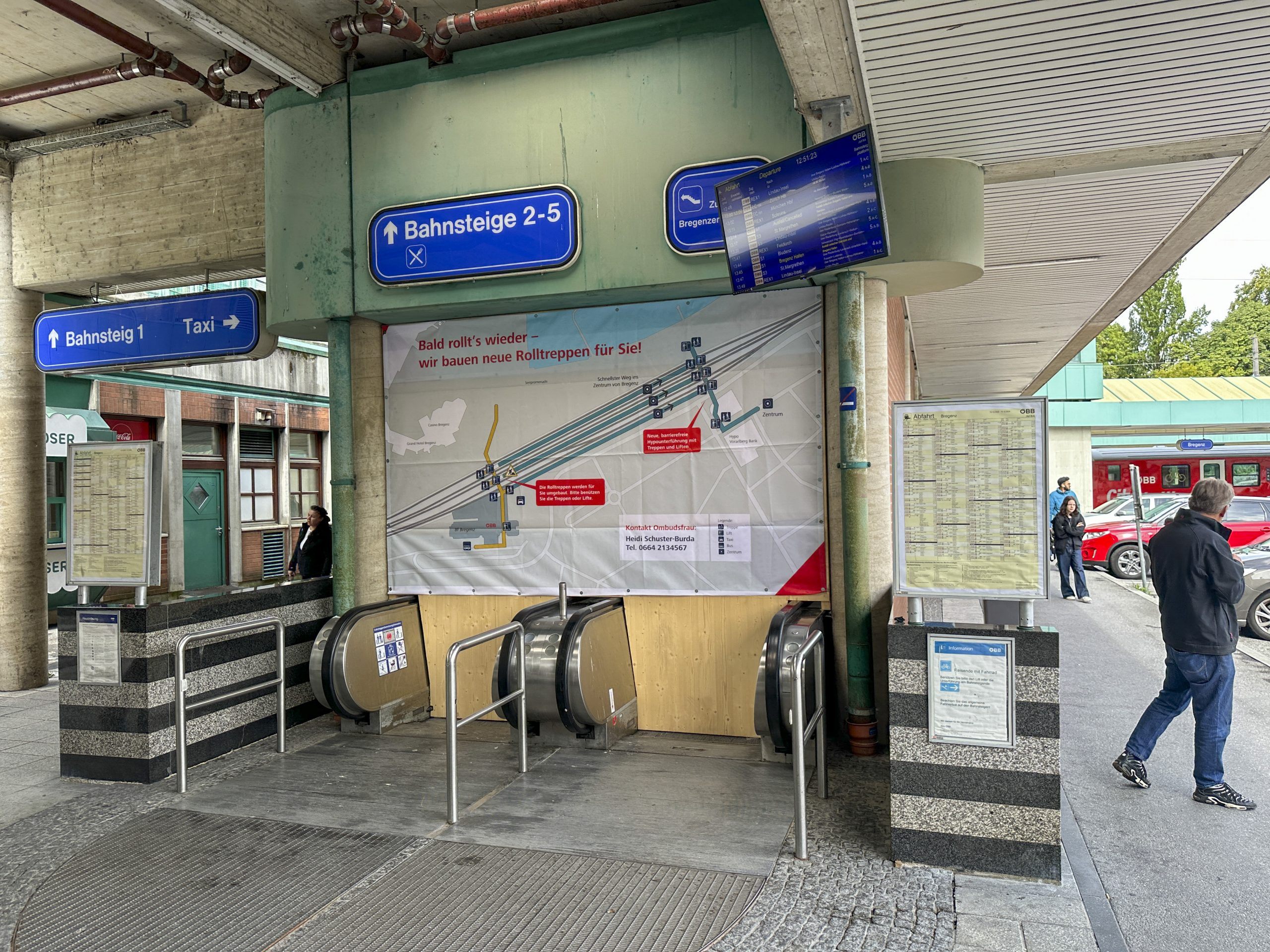 Ungeplante Investition: ÖBB erneuern Rolltreppen im Bregenzer Bahnhof