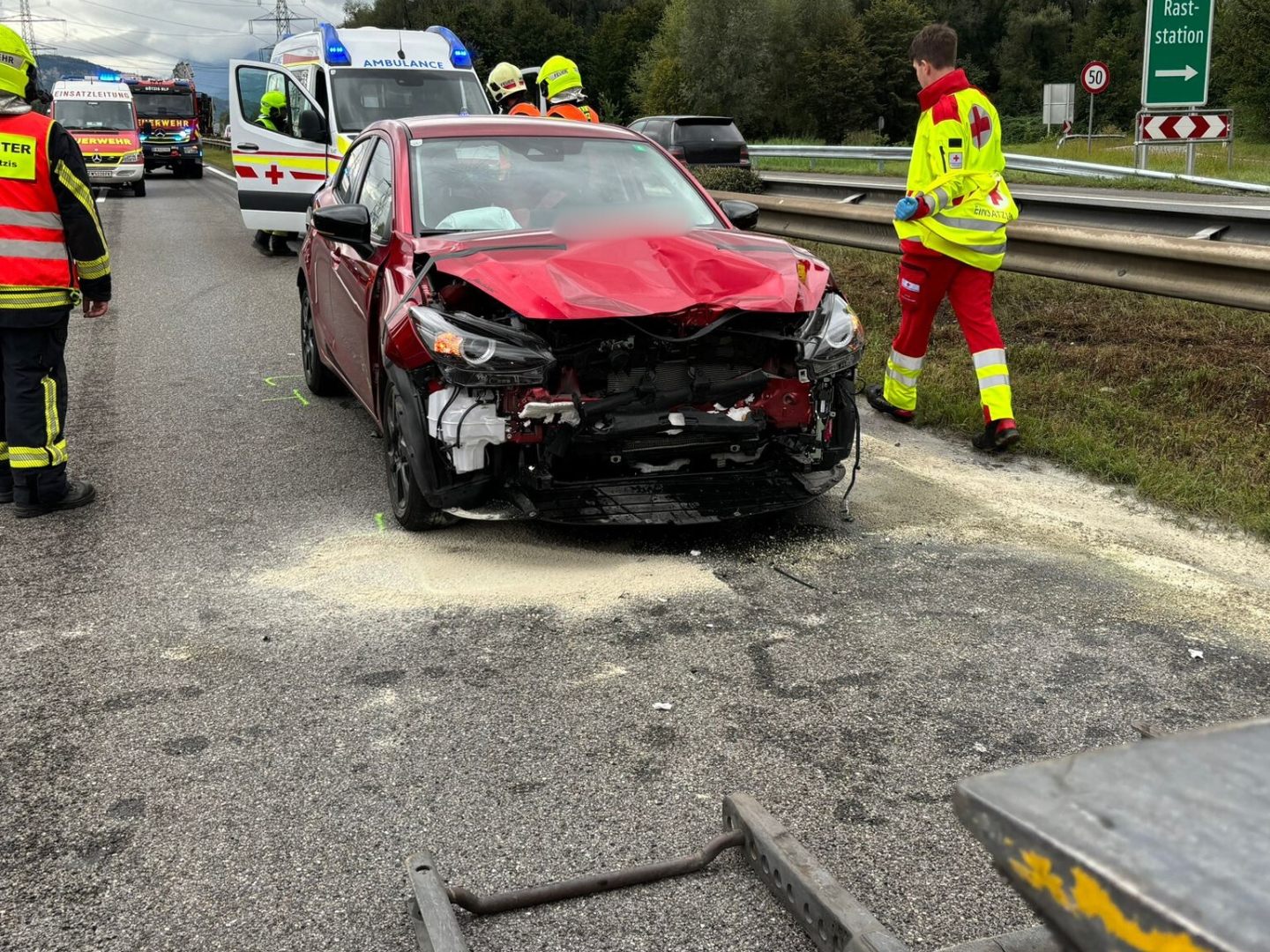 Unfall auf der A14. Unfall auf der A14.