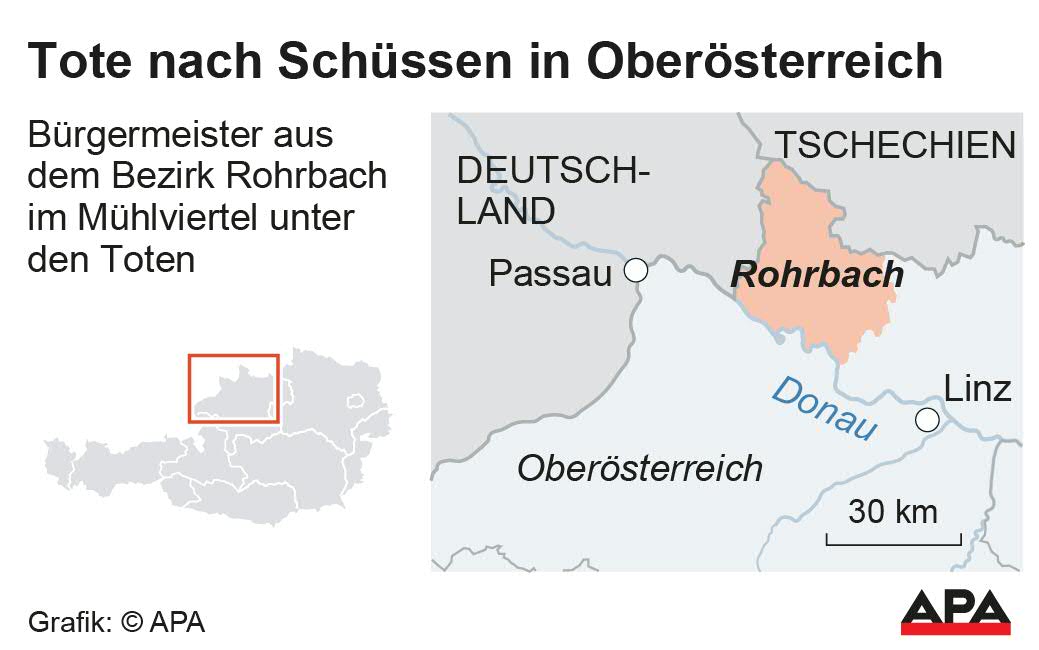 Karte Obersterreich mit Lokalisierung; Die Auslieferung der APA-Grafiken als Embed-Code ist ausschlie§lich Kunden mit einer gltigen Vereinbarung fr Grafik-Pauschalierung vorbehalten. Dabei inkludiert sind automatisierte Schrift- und Farbanpassungen an die jeweilige CI. Fr weitere Informationen wenden Sie sich bitte an unser Grafik-Team unter grafik@apa.at. GRAFIK 1477-24, 88 x 55 mm