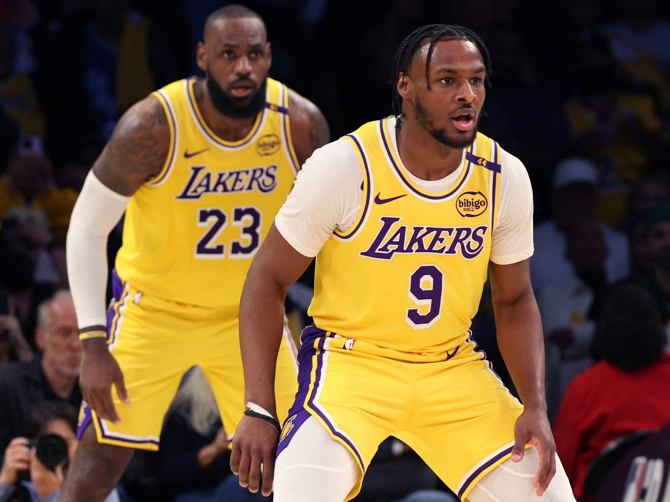 LeBron James und sein Sohn Bronny LeBron James und sein Sohn Bronny