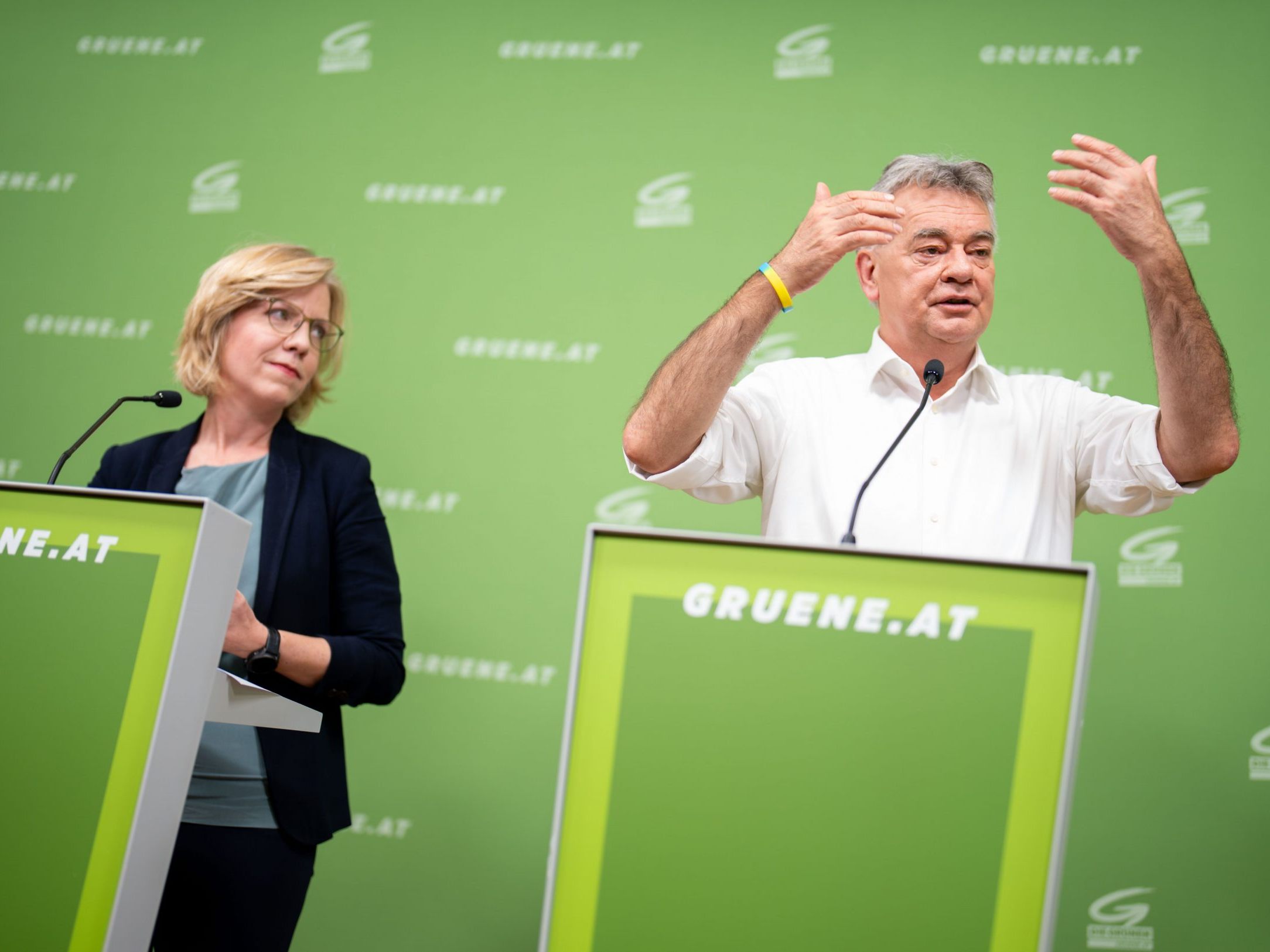Gewessler wäre laut Kogler wieder Teil des grünen Regierungsteams. Gewessler wäre laut Kogler wieder Teil des grünen Regierungsteams.