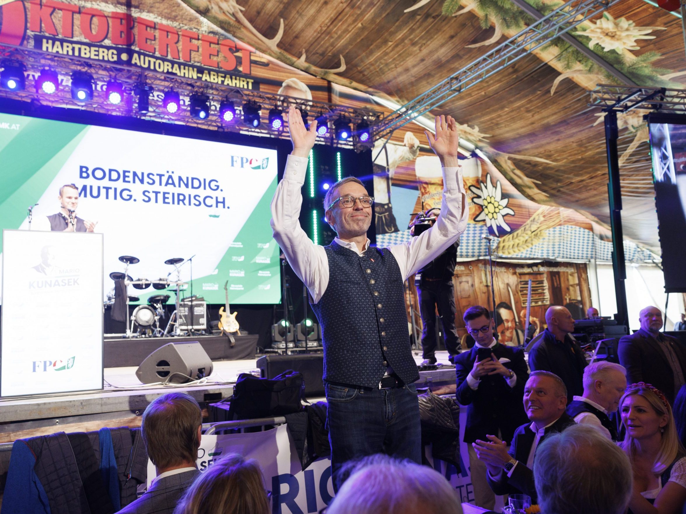 Auch Herbert Kickl war beim steirischen Wahlkampfauftakt der FPÖ dabei.