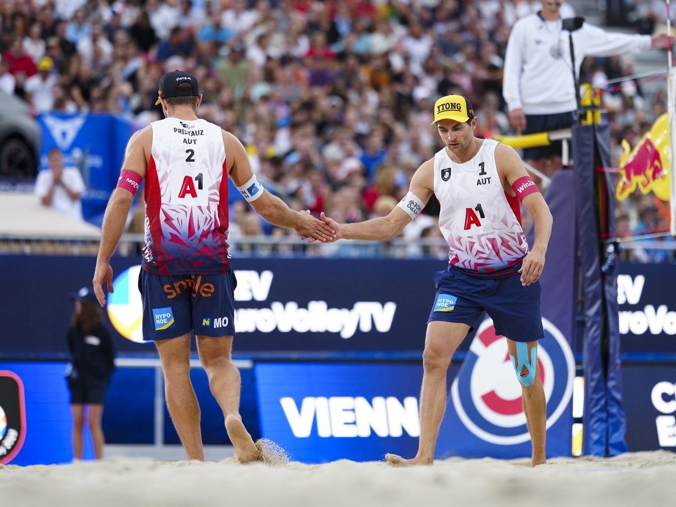 Seidl/Pristauz bei der Beachvolleyball-EM im Vorjahr in Wien. Seidl/Pristauz bei der Beachvolleyball-EM im Vorjahr in Wien.