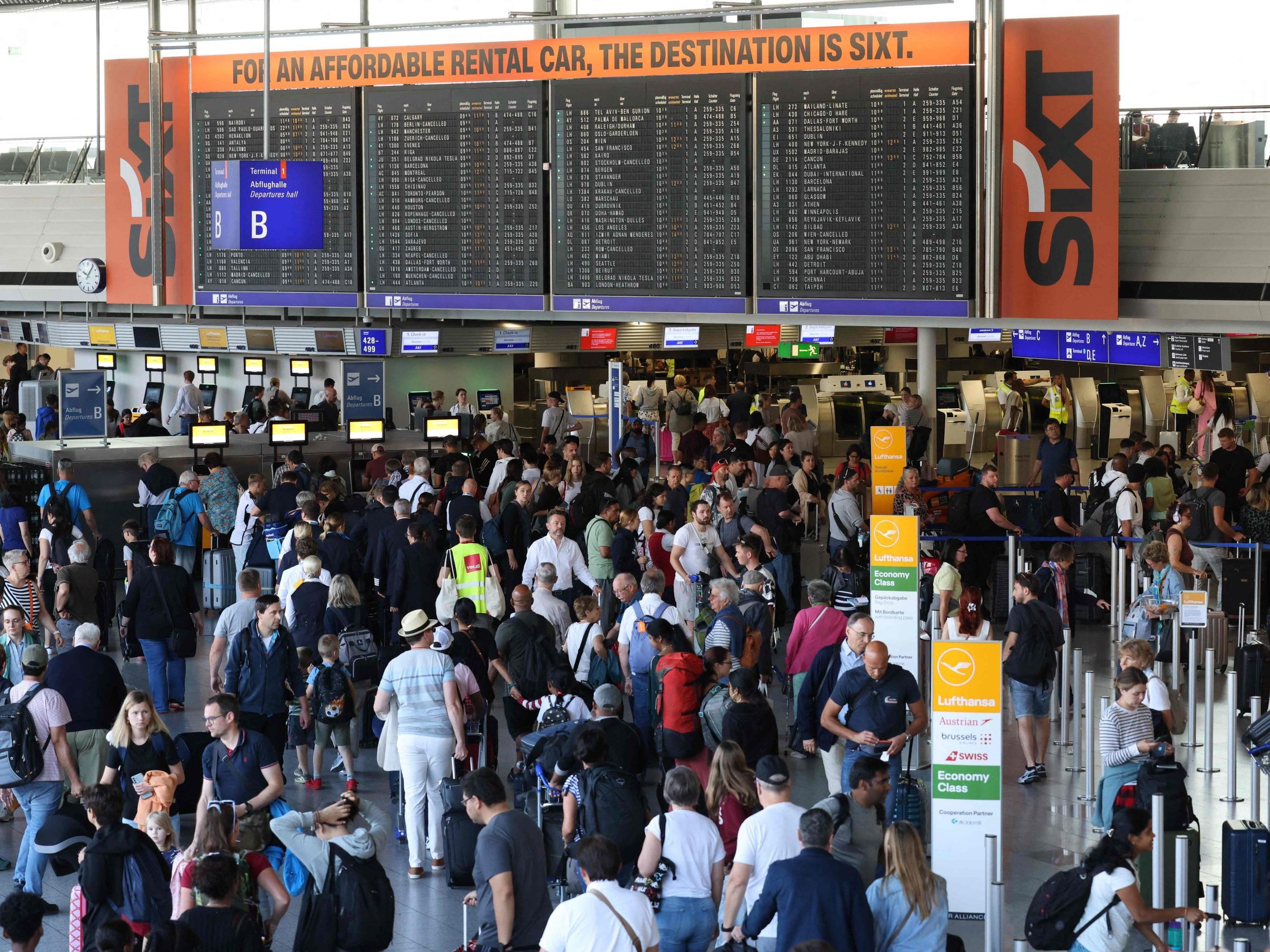 Vor allem Frankfurt und Düsseldorf betroffen Vor allem Frankfurt und Düsseldorf betroffen