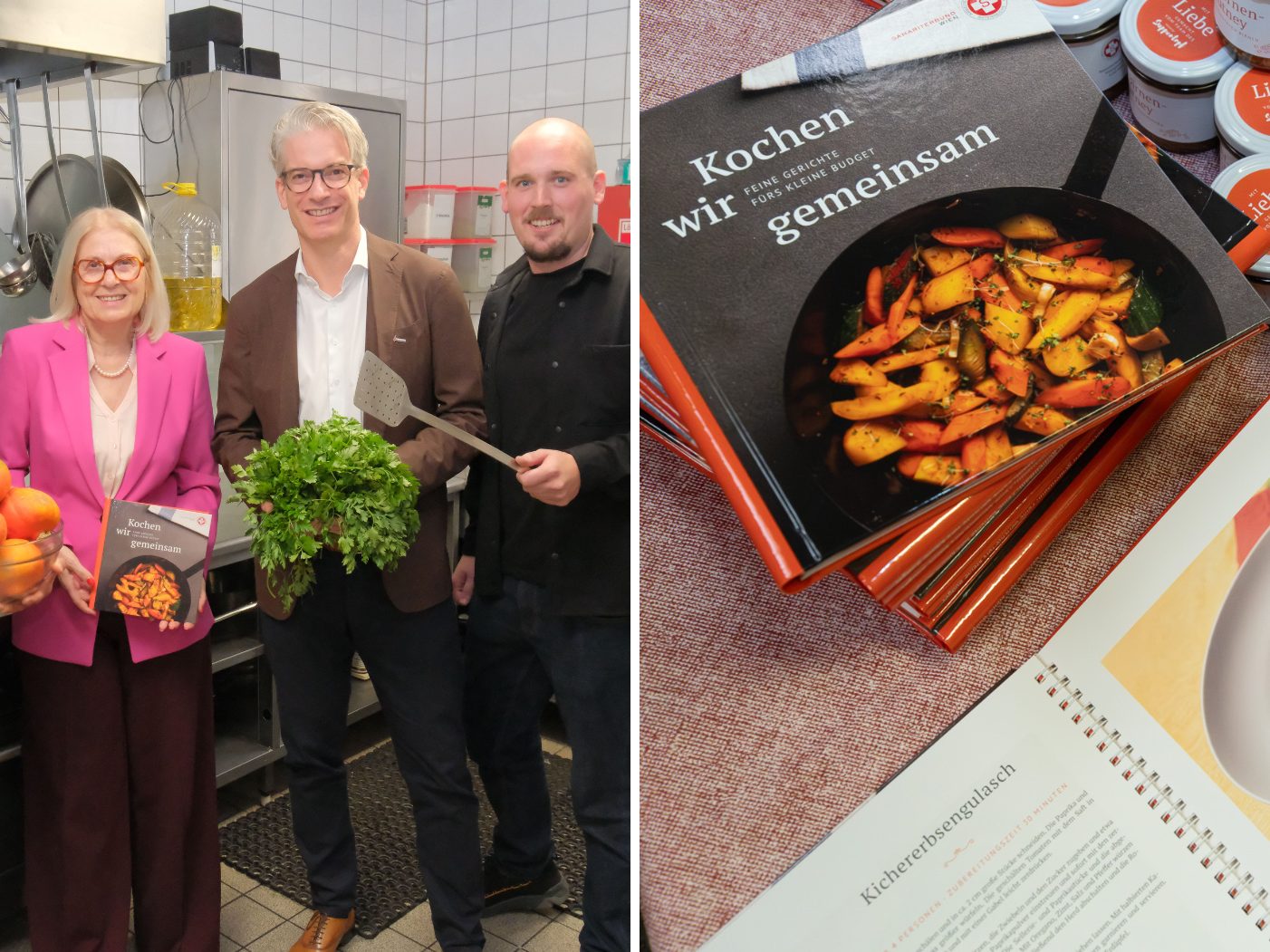 Mit dem Samariter Suppentopf Kochbuch soll gezeigt werden, wie trotz wenig Geld gesunde und schmackhafte Mahlzeiten zubereitet werden können. Mit dem Samariter Suppentopf Kochbuch soll gezeigt werden, wie trotz wenig Geld gesunde und schmackhafte Mahlzeiten zubereitet werden können.