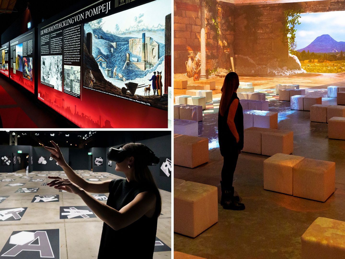 Die neue immersive Ausstellung in der Marx Halle widmet sich den letzten Tagen von Pompeji. Die neue immersive Ausstellung in der Marx Halle widmet sich den letzten Tagen von Pompeji.