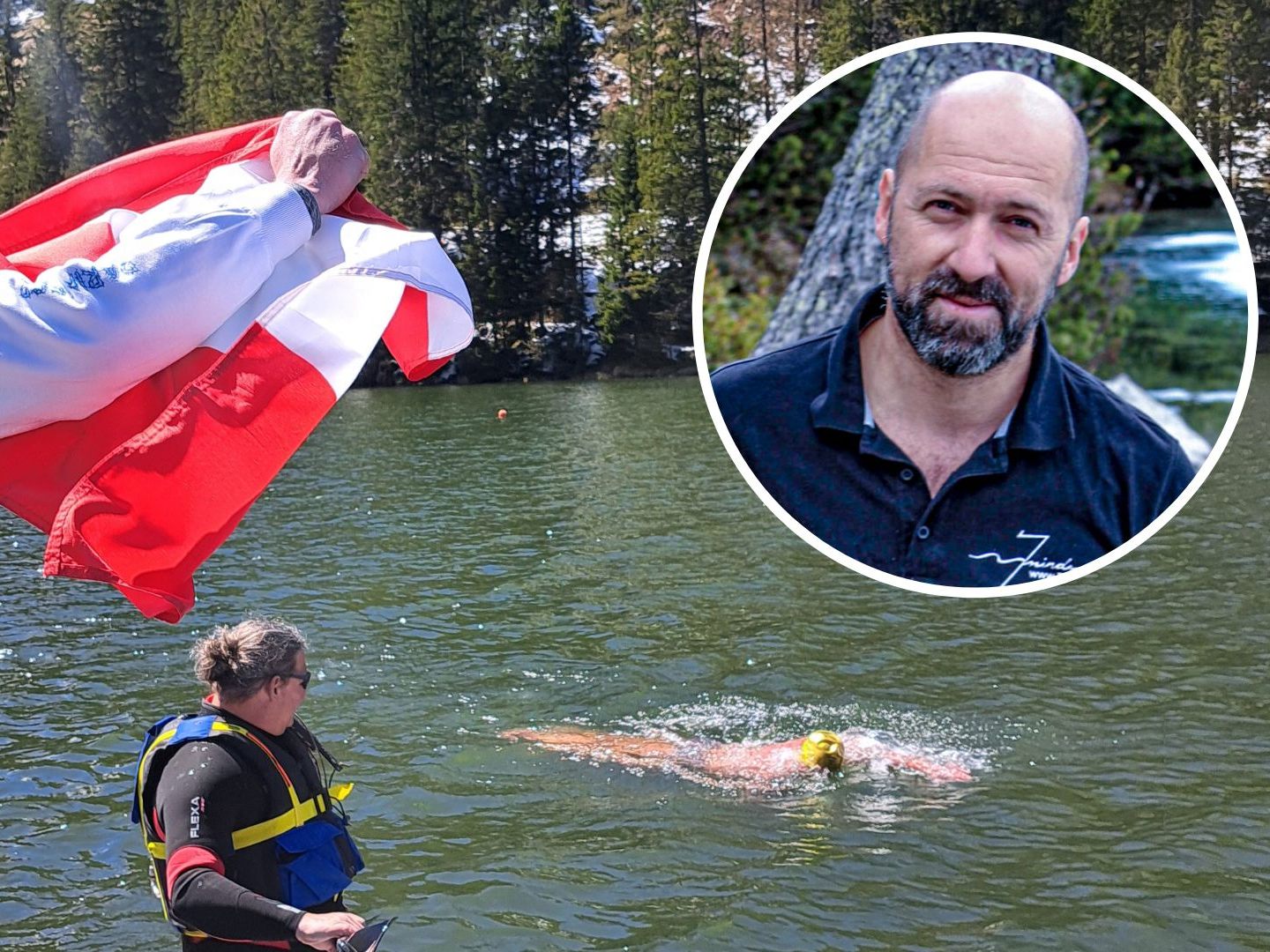 Köberl knackte den österreichischen Rekord im Eisschwimmen. Köberl knackte den österreichischen Rekord im Eisschwimmen.