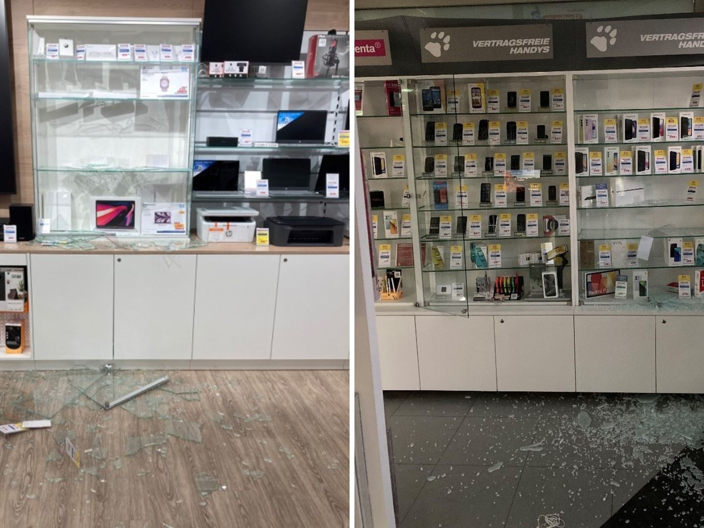 Der Einbrecher hatte es vorwiegend auf Handys abgesehen.