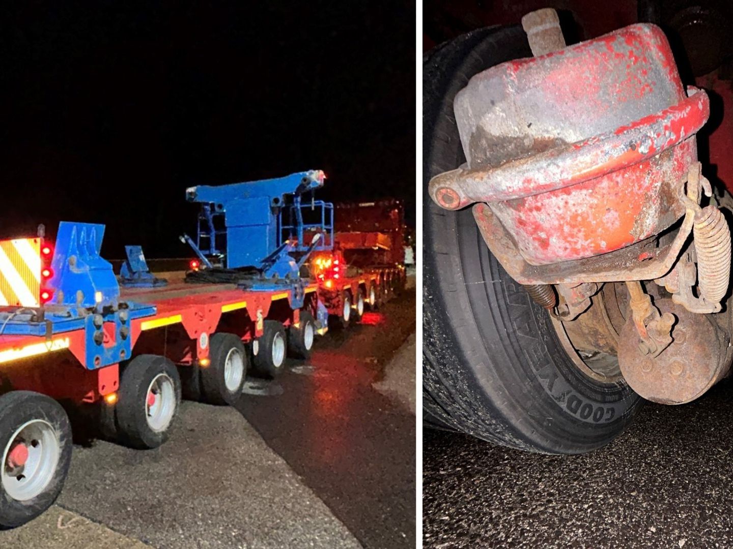 Der Schwertransporter rollte mit kaputten Bremsen durch Niederösterreich.