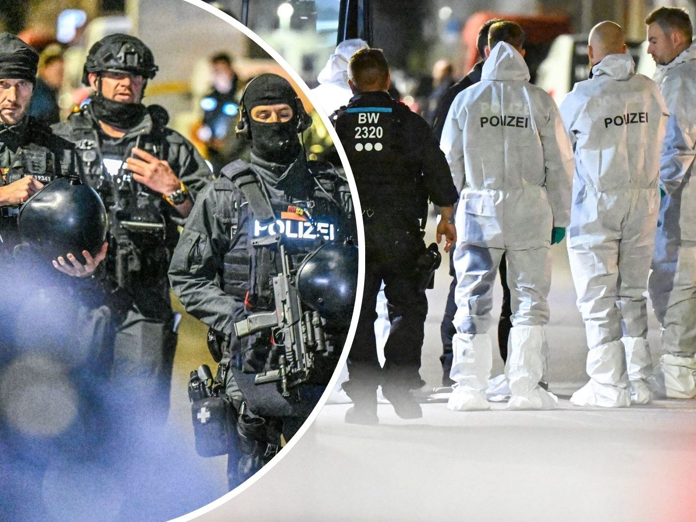 Einheiten der Polizei im Tatort-Einsatz. Einheiten der Polizei im Tatort-Einsatz.