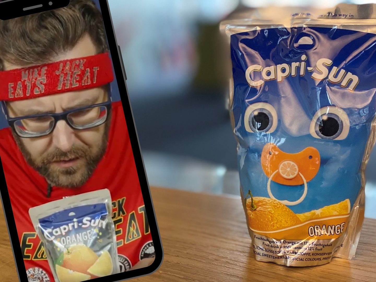 Neuer Weltrekord im Capri-Sonne austrinken.
