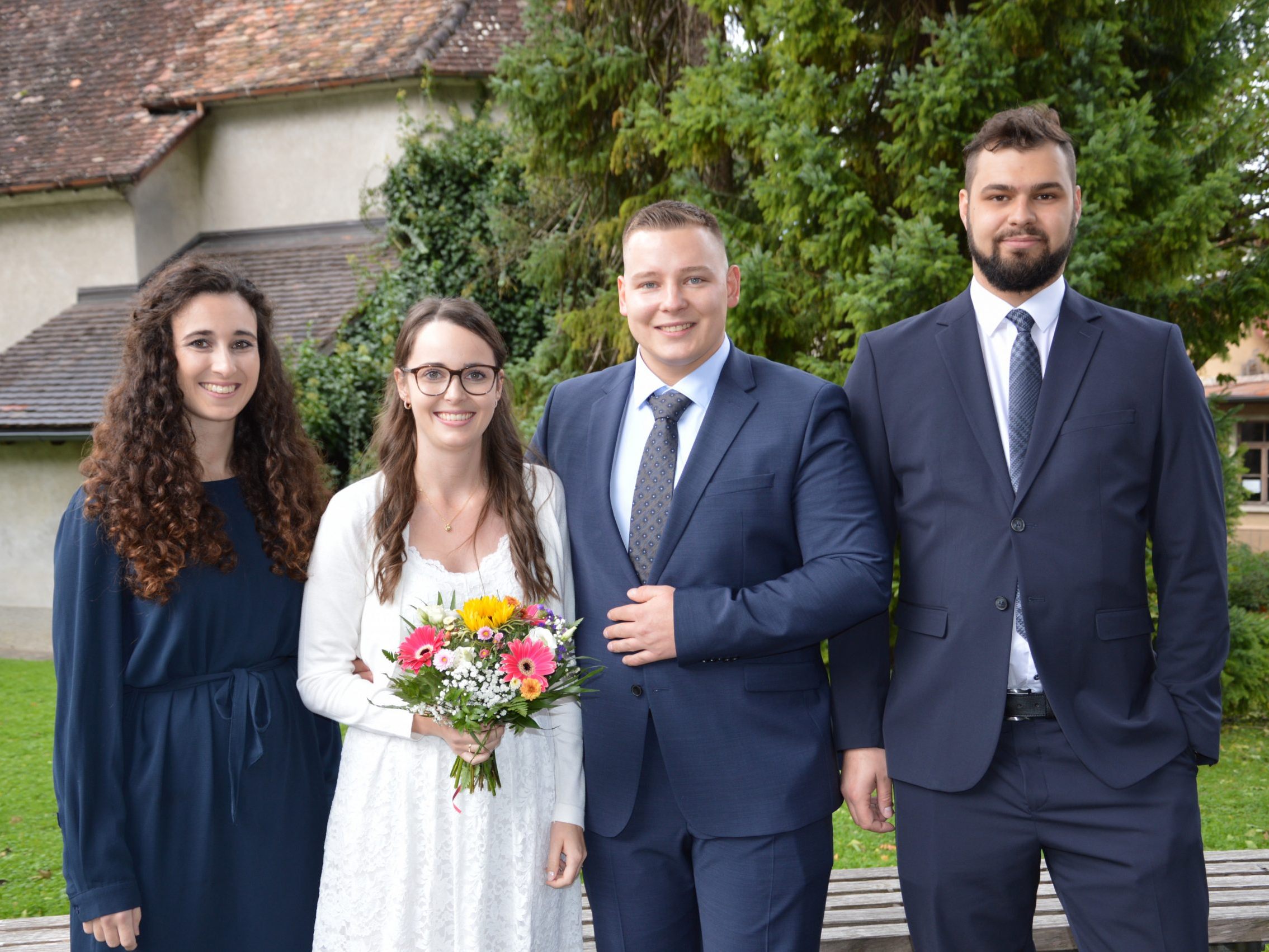 Celine Stabler und Christopher Bilgeri feierten ihre standesamtliche Trauung.