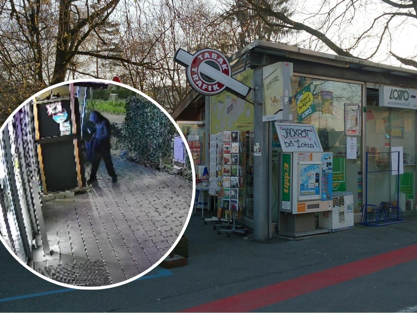 Ein Überwachungsvideo zeigt den dreisten Täter. Ein Überwachungsvideo zeigt den dreisten Täter.