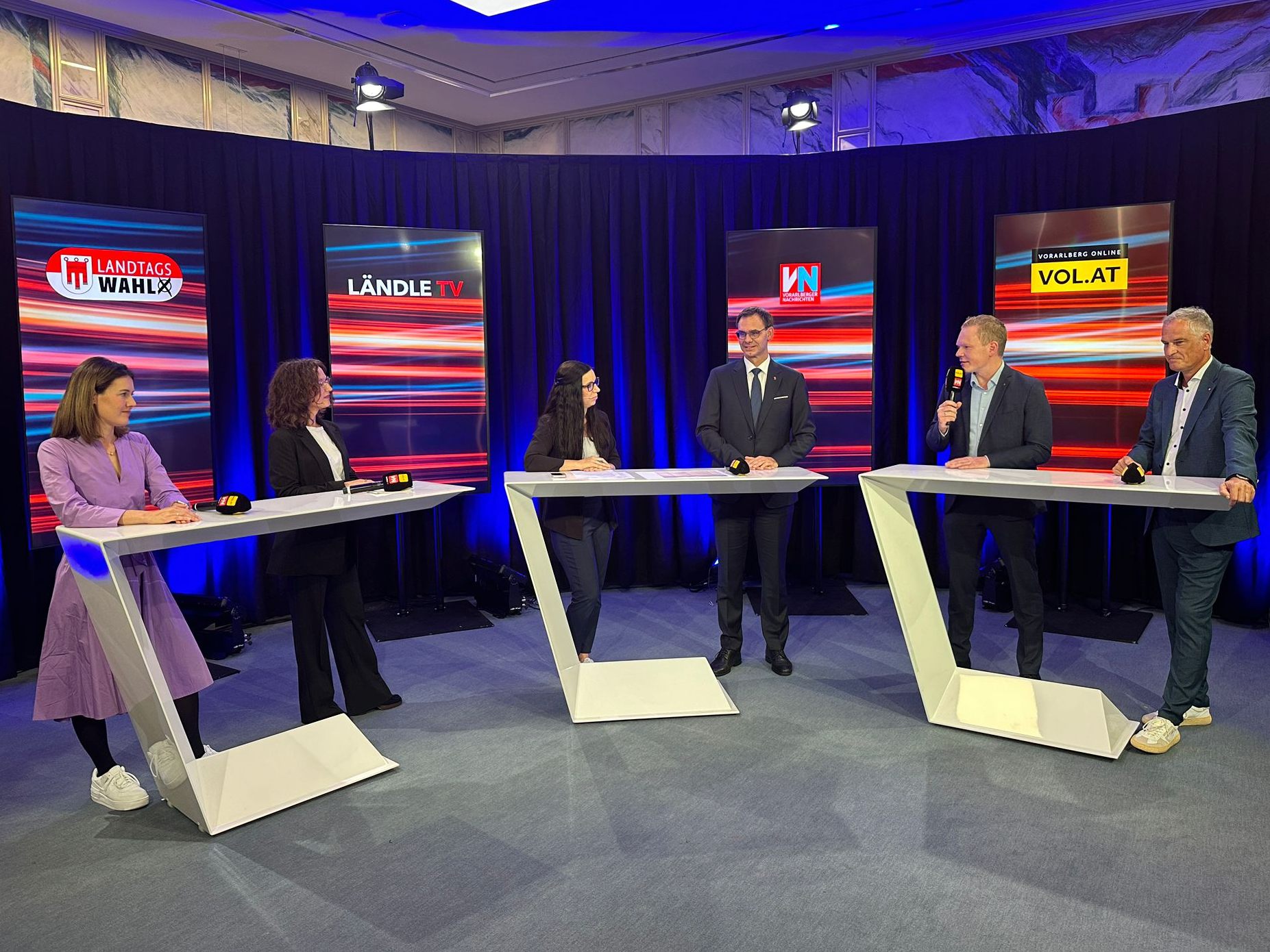 Die Elefantenrunde nach der Wahl.