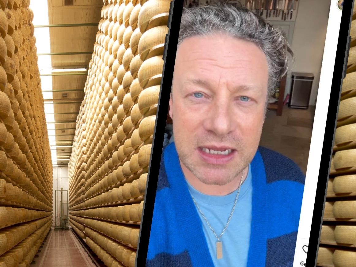 Kochbuchautor Jamie Oliver (r.) bat öffentlich via Instagram um Hilfe (Hintergrund: Symbolbild).