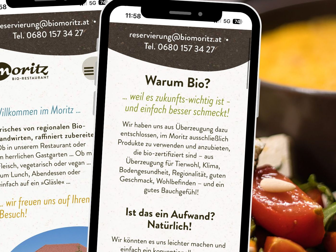 Das Moritz – Bio-Restaurant in Hohenems setzt auf regionale und saisonale Bio-Produkte.