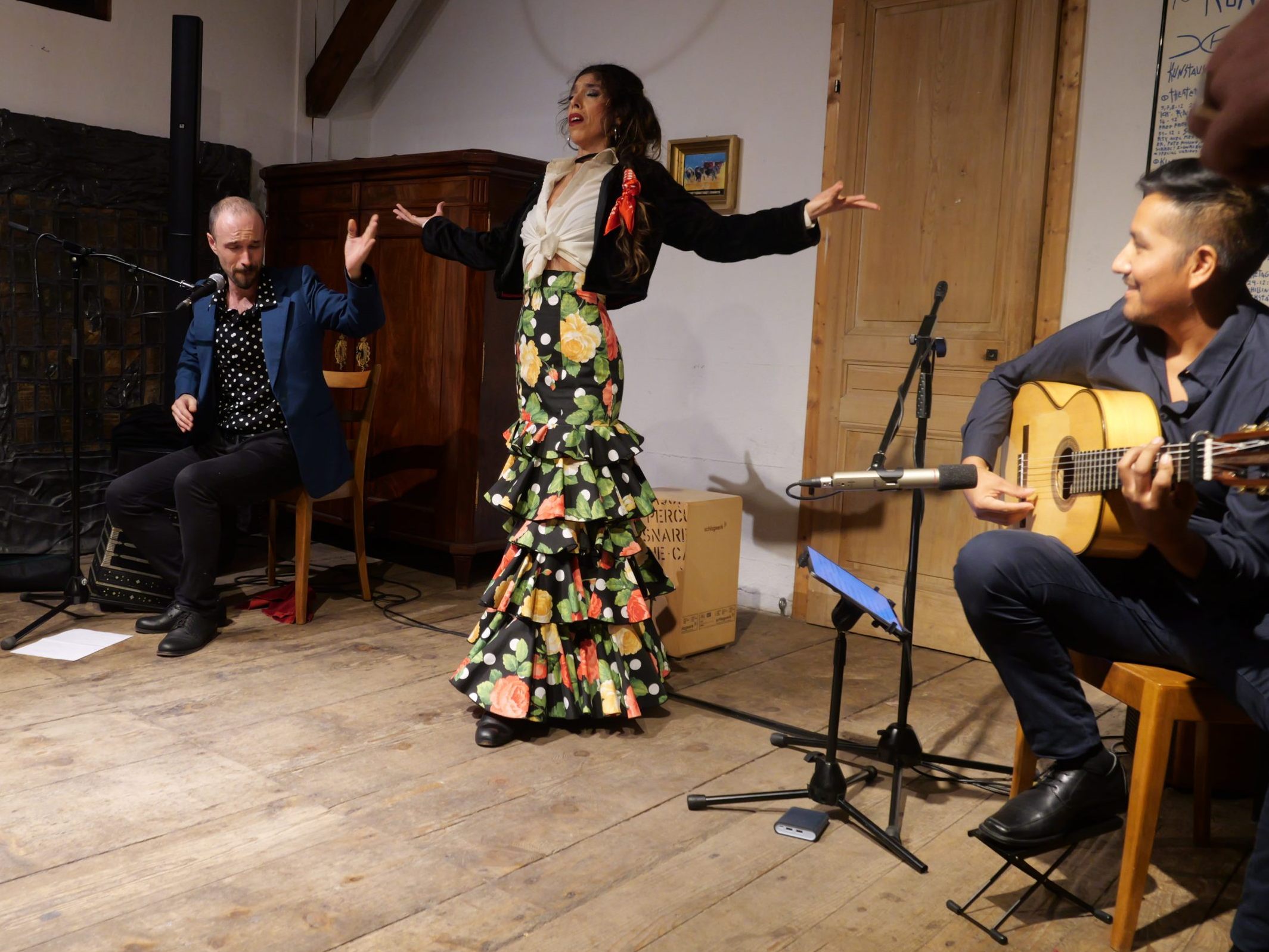 Das Bandoneon, die Gitarre und eine Flamenco-Tänzerin voller Leidenschaft.