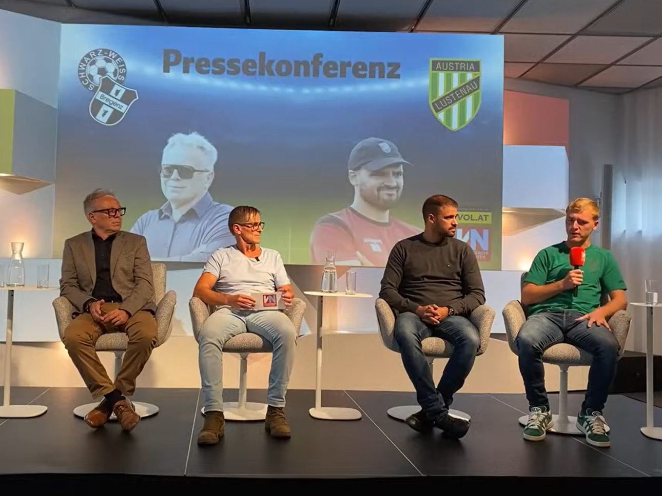 Die Pressekonferenz vor dem Derby am Samstag.