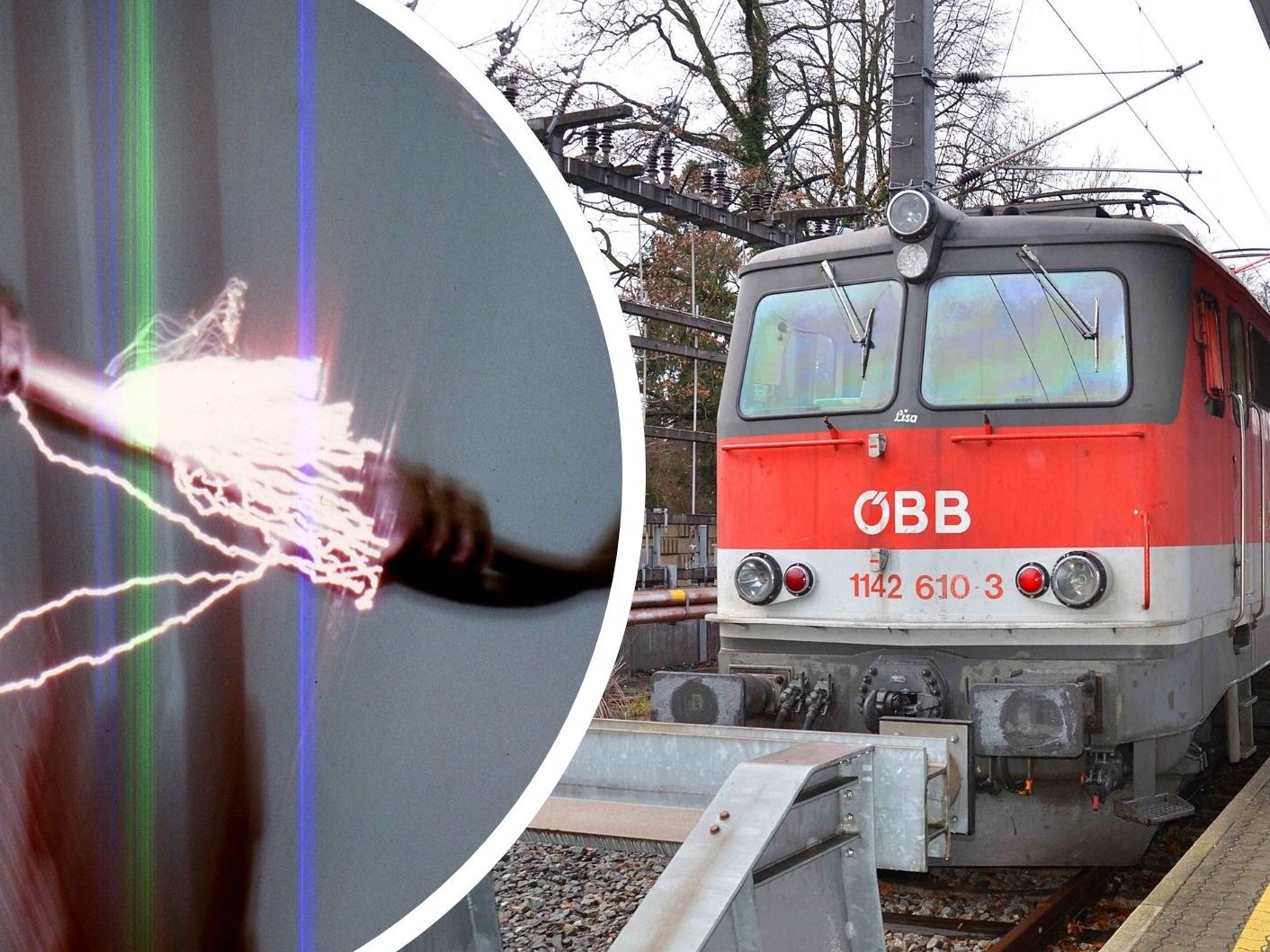 Stromschlag von Lichtbögen