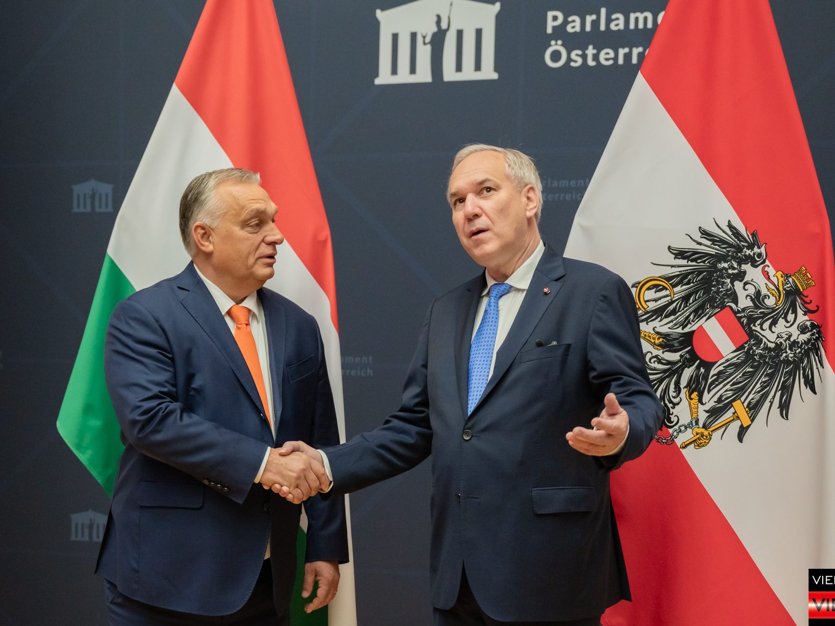 20241031 Der oesterr. Nationalratspraesident empfaengt Ungarns Ministerpraesidenten