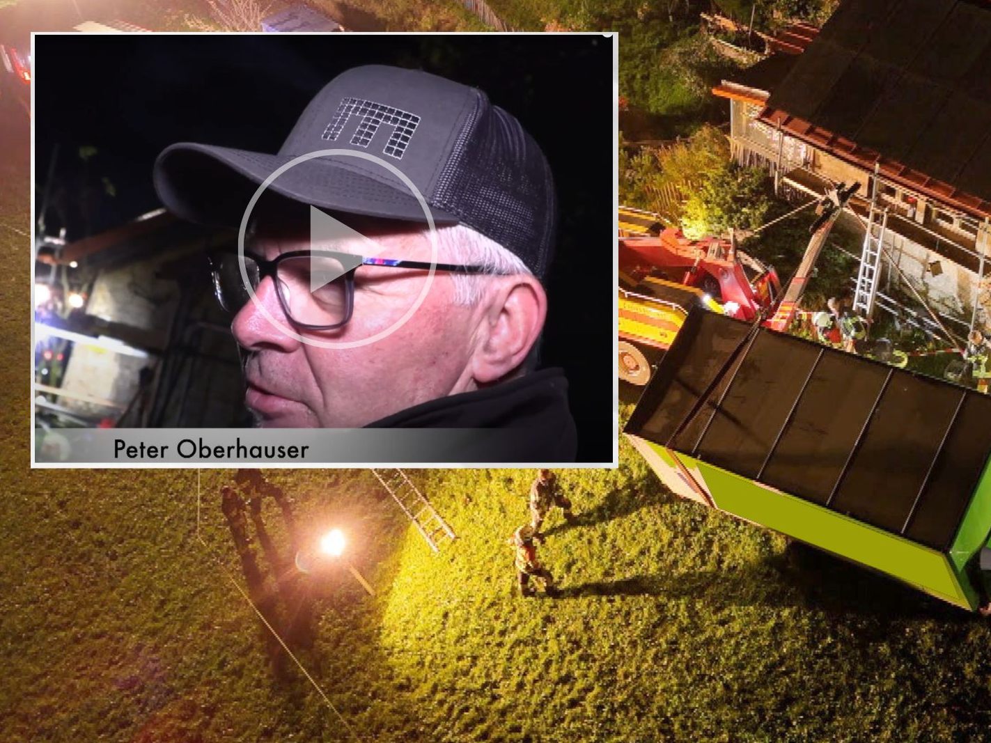 Lkw beinahe abgestürzt