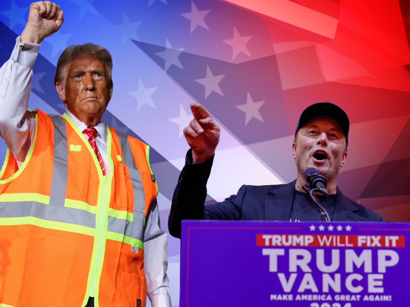 Elon Musk und Donald Trump vereint im Wahlkampf: Milliardäre und Machtspiele prägen die US-Politik. Elon Musk und Donald Trump vereint im Wahlkampf: Milliardäre und Machtspiele prägen die US-Politik.