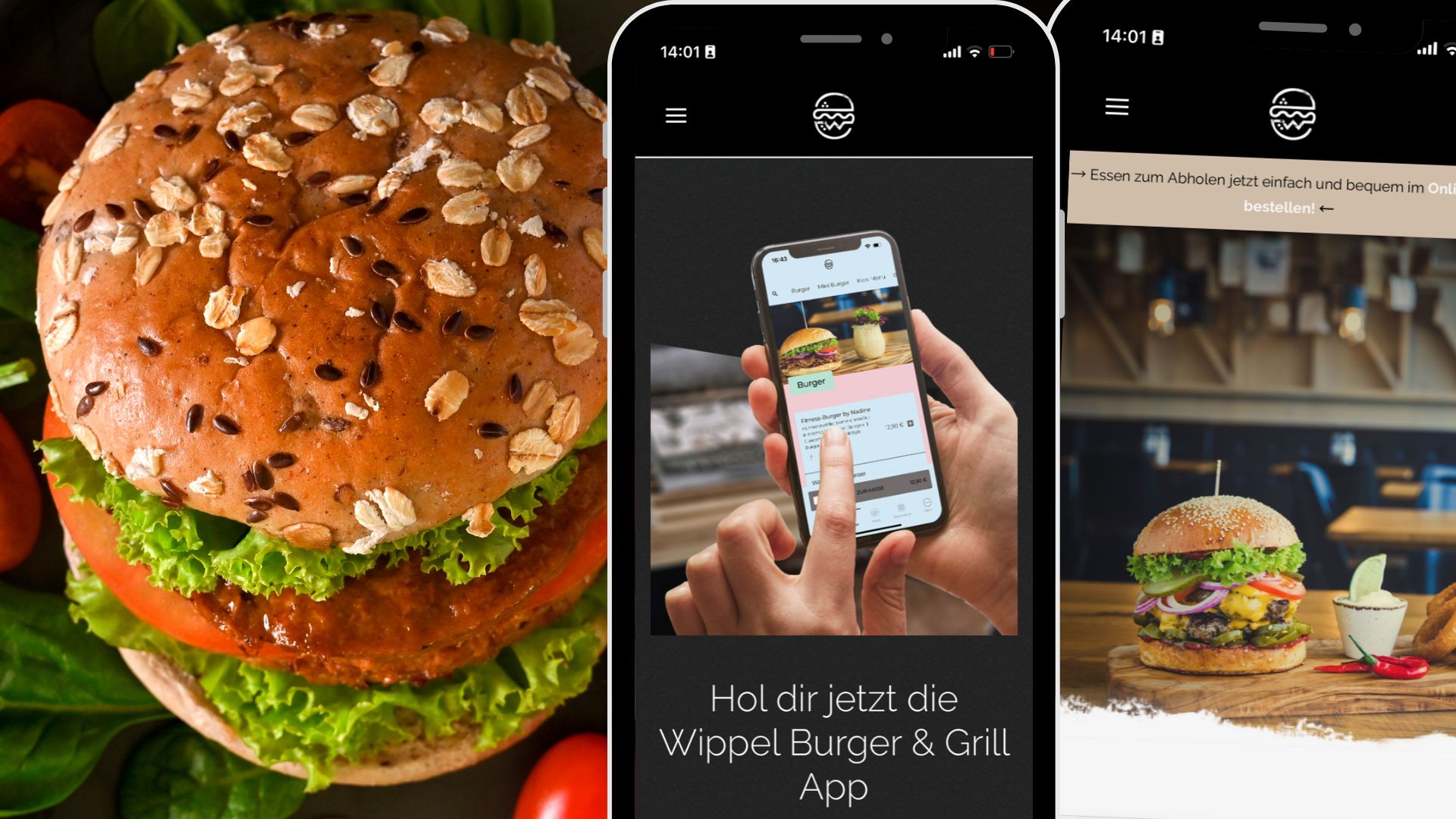 Neben einer festen Speisekarte gibt es regelmäßige Aktionsburger und Specials.